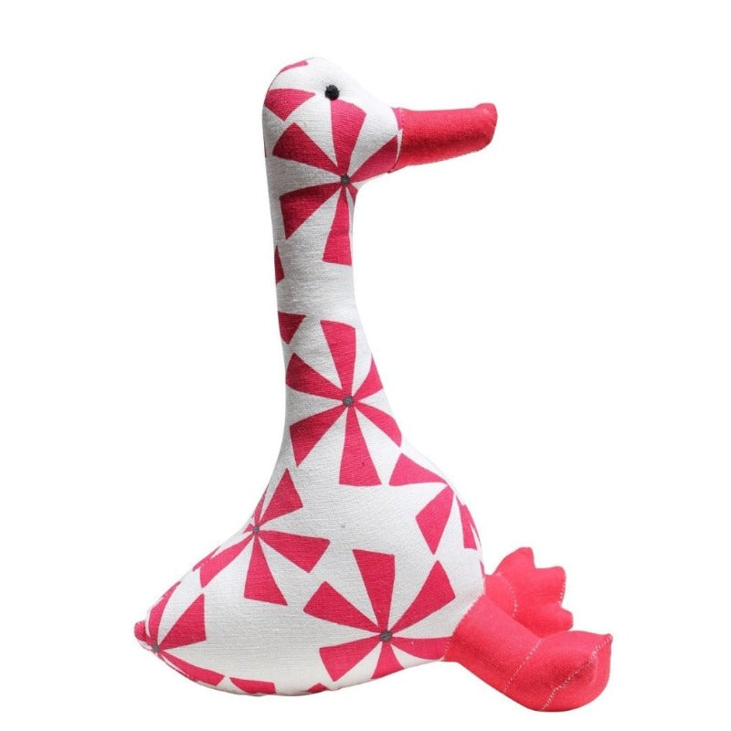 Discover our collection of handmade Organic and Eco-Friendly Stuffed Duck Toys on white background.