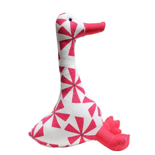Discover our collection of handmade Organic and Eco-Friendly Stuffed Duck Toys on white background.