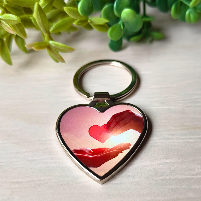 Heart keyring - keyring gifts under $10.