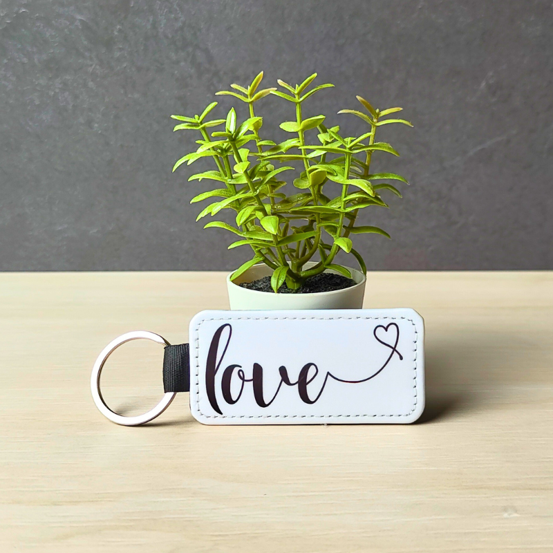 Love Print Keyring