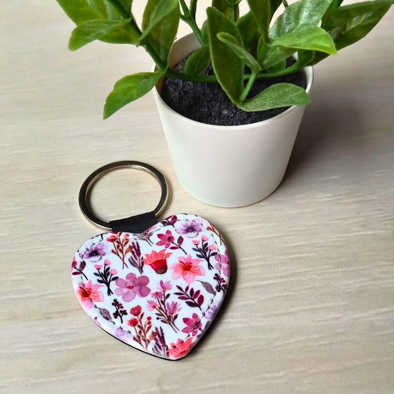 Pink Florals Keyring
