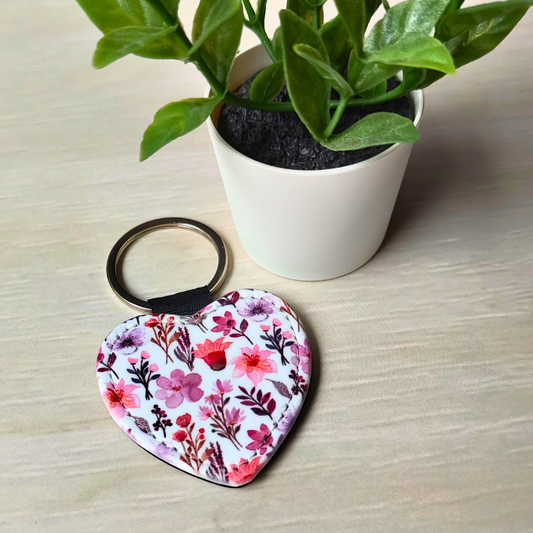 Pink Florals Keyring