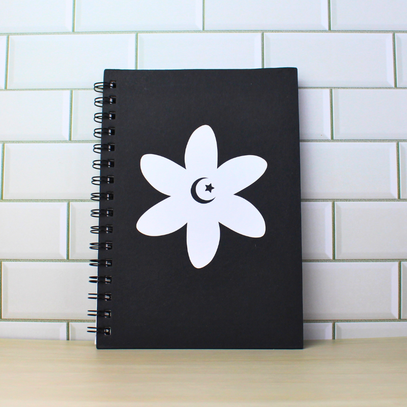 Notebook - Flower, Moon & Star