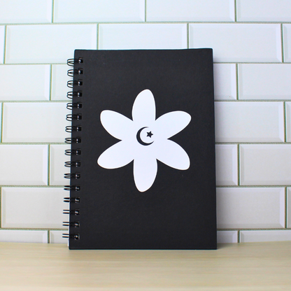Notebook - Flower, Moon & Star