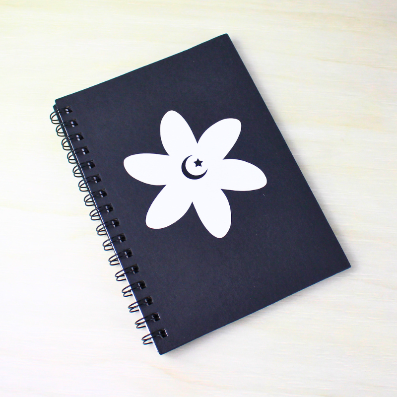 Notebook - Flower, Moon & Star