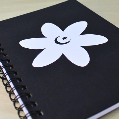 Notebook - Flower, Moon & Star