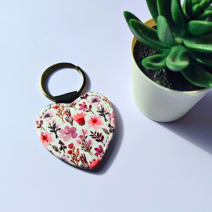 Pink Florals Keyring