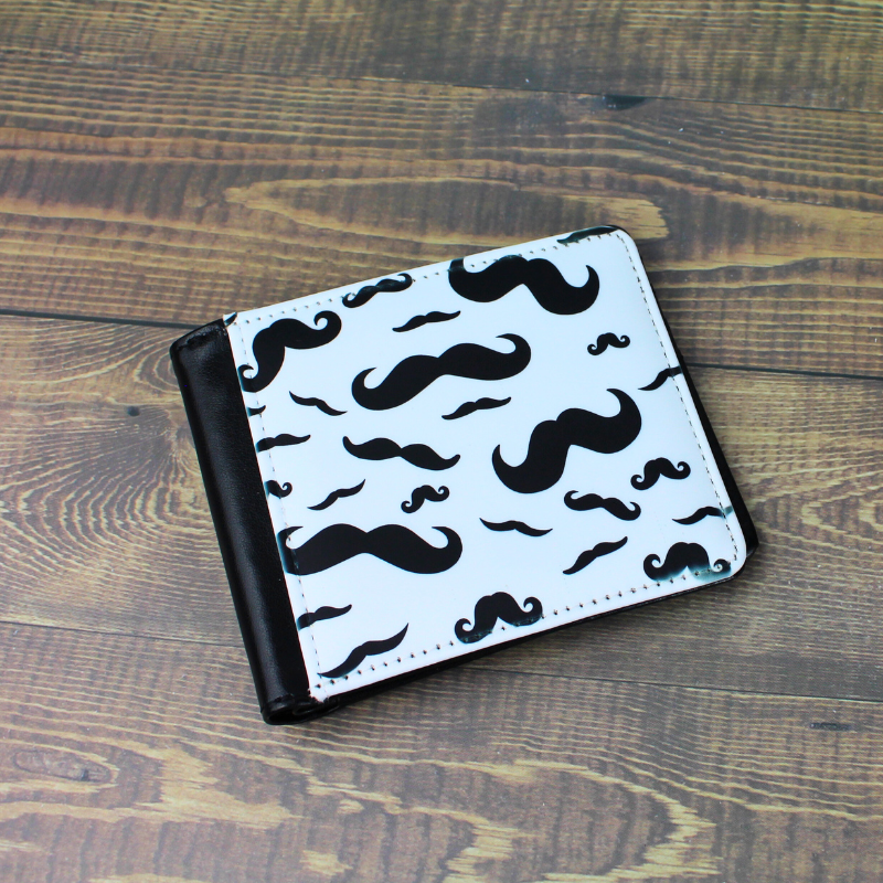 Men's Wallet - Moustache Print