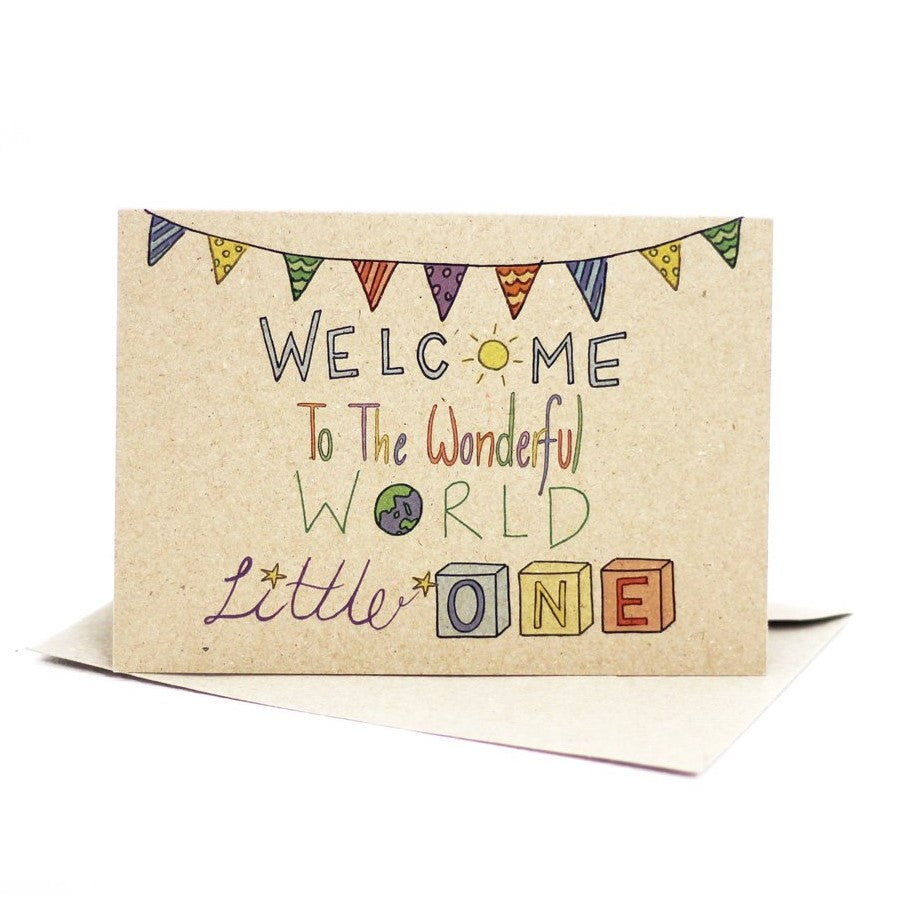 Environmentally Conscious Greeting Cards: Hand-Illustrated and Printed on 100% Recycled Materials. Welcome to the wonderful world little one design.
