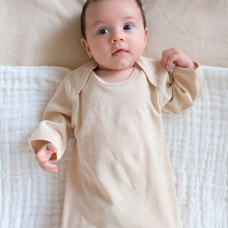 Organic Natural Colour Cotton Baby Sleeping Bag - Hypoallergenic and Chemical-Free Comfort for Your Baby's Sleep