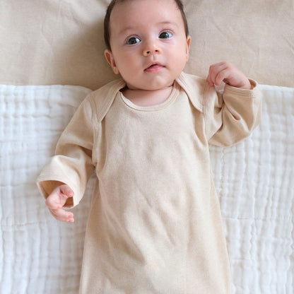 Organic Natural Colour Cotton Baby Sleeping Bag - Hypoallergenic and Chemical-Free Comfort for Your Baby's Sleep