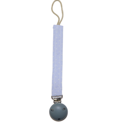 Practical Dummy Clip – Soft fabric & food-grade silicone for safety. Displayed flat on a plain white background.